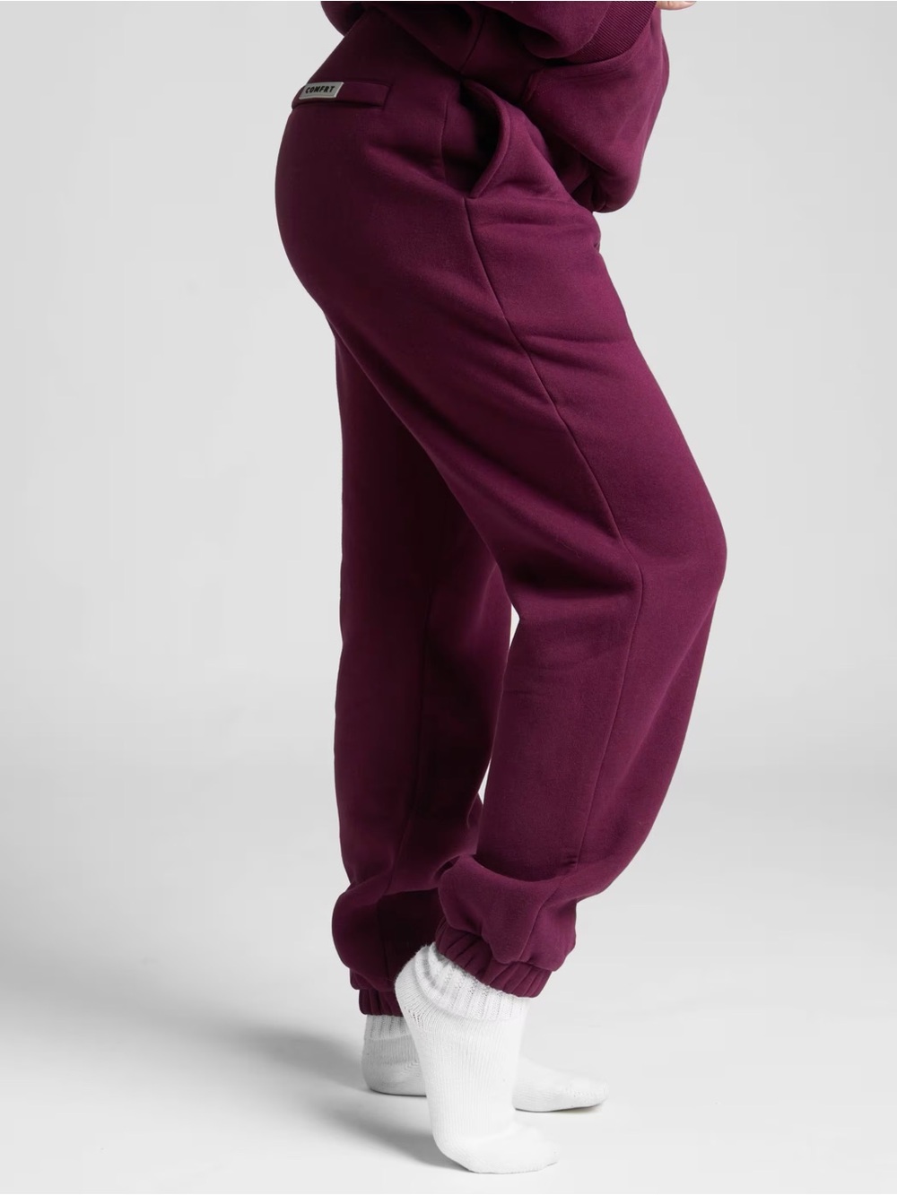 Comfrt Travel Essentials Sweatpants Cozy Joggers in Obsidian | Soft Fleece XS